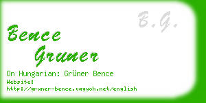 bence gruner business card